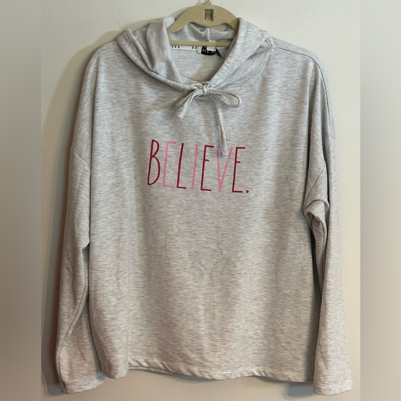 Rae Dunn Tops - Rae Dunn Hooded “Believe” Sweatshirt